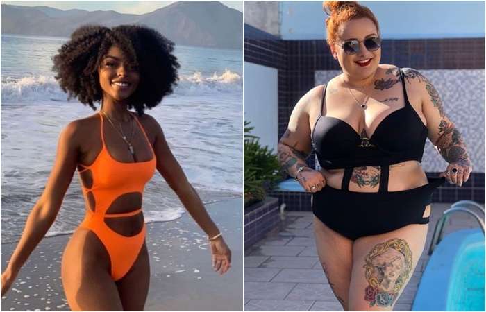 maiôs e biquínis com recortes